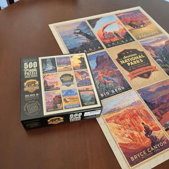 Americanflat 500 Piece National Parks Jigsaw Puzzle 18x24 Inches by Anderson Des - Picture 3 of 5